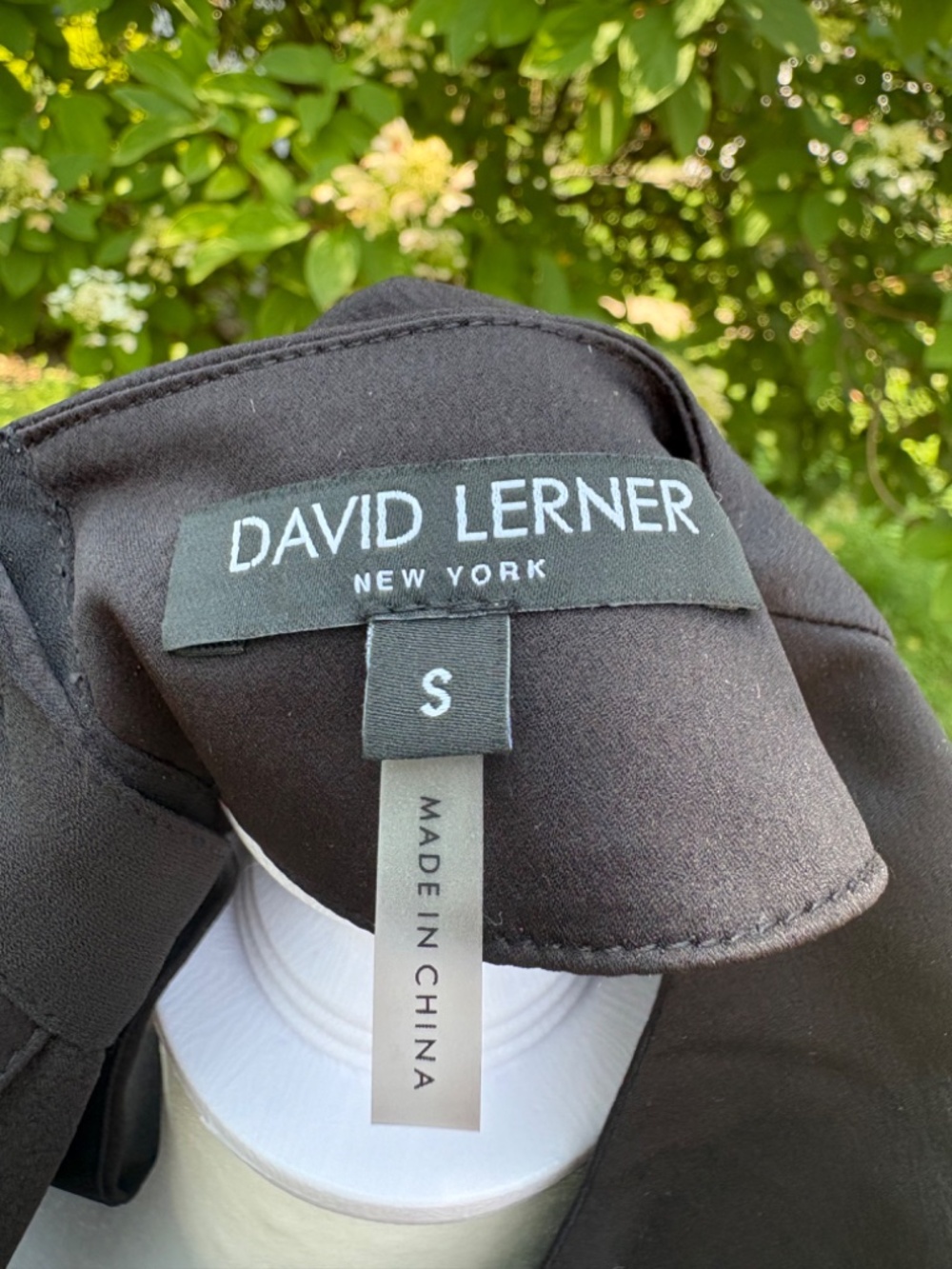 David Lerner Satin Button-Back Long Sleeve Blouse - Picture 7 of 8